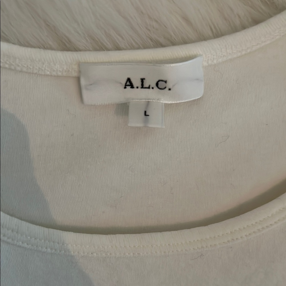 A.L.C. Cream Ruffle Sleeve Top - Picture 2 of 8